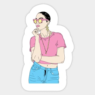 illustrator Snoh Aalegra Sketch Art Sticker